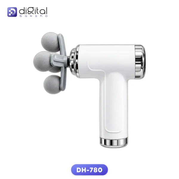 DH-780 Five-headed Fascia Gun with five massage heads, cordless Type-C charging, and 24W brushless motor, available at Digital Baksho Bangladesh.