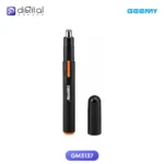 Geemy Gm3137 professional Nose & Hair Trimmer, Upright front view with detached black cap