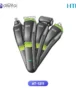 HTC AT-1211 4-in-1 Electric Grooming Kit with stainless steel blades and rechargeable battery, shown with attachments.