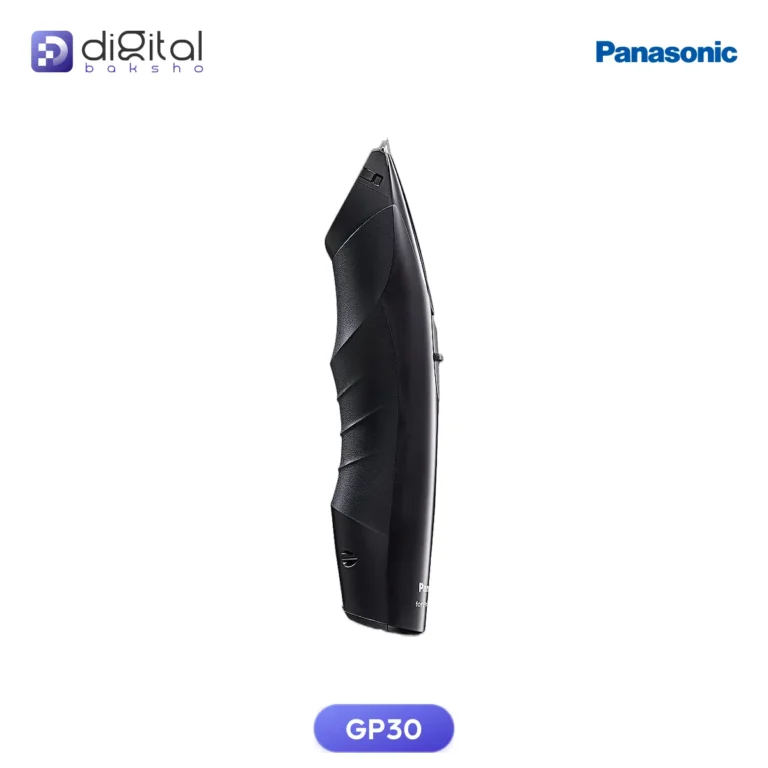 Panasonic GP30 ER- Corded & Cordless Hair Clipper, Side view of black hair clipper